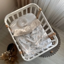 Paturica bebe Bufnite din bumbac si tesatura minky cu pilota (3)
